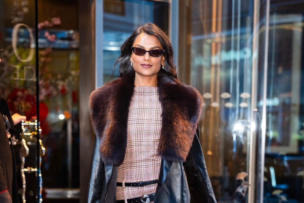 Simone Ashley Wears the DMY Studios Romi Sunglasses in Black in New York City