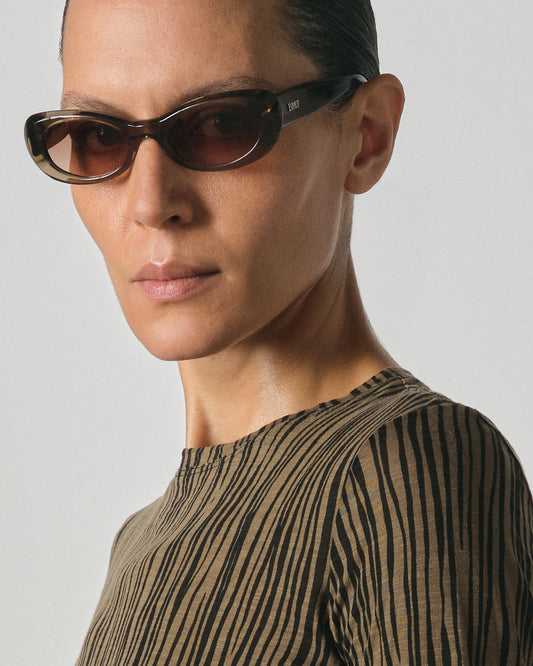 Naomi Transparent Olive Sunglasses
