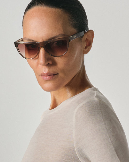 Louise Transparent Oyster Sunglasses