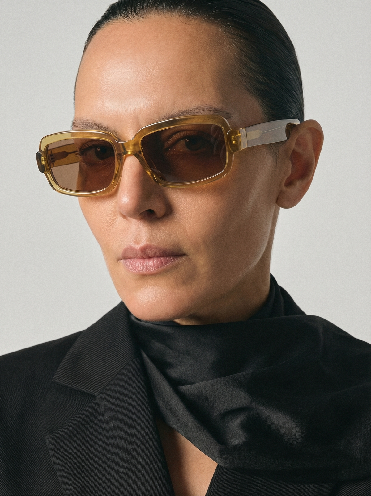 Sylvia Transparent Gold Sunglasses
