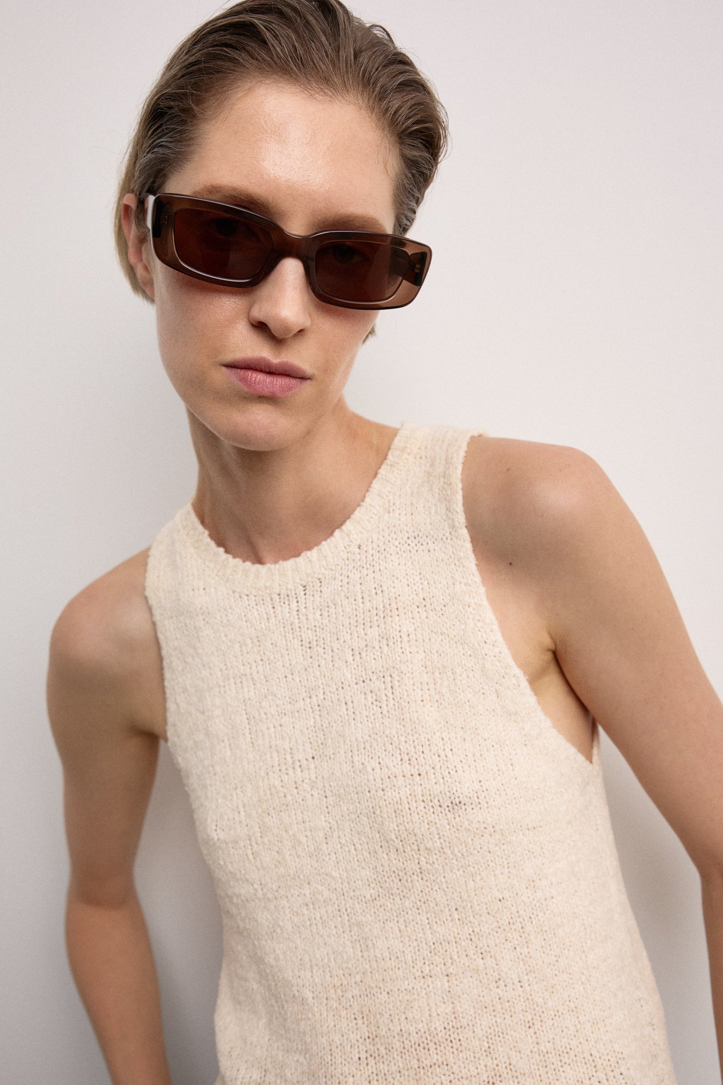 Preston Transparent Brown Sunglasses