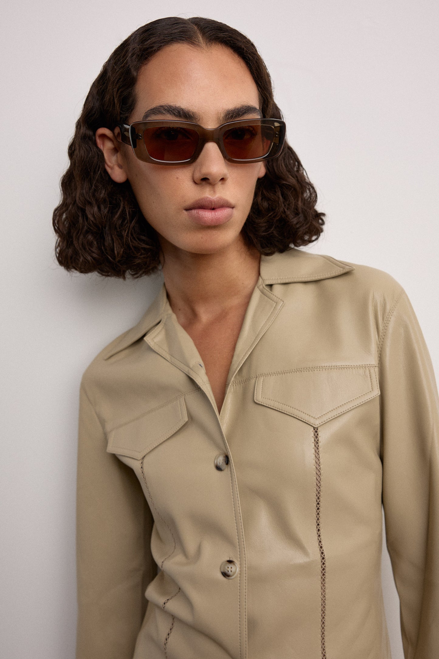 Preston Transparent Olive Sunglasses