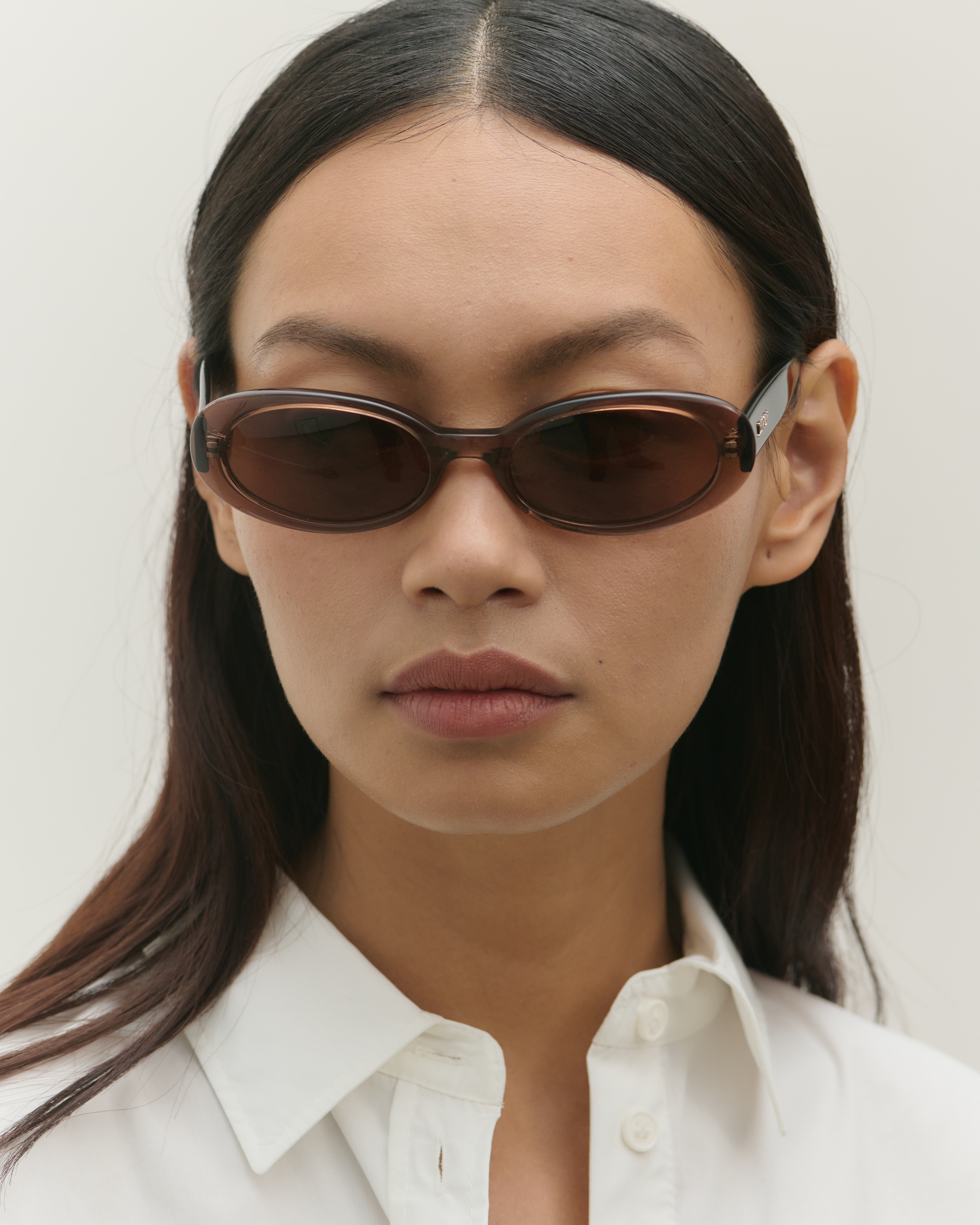 Valentina Transparent Brown Sunglasses — DMY Studios