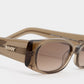 Billy Transparent Olive Sunglasses