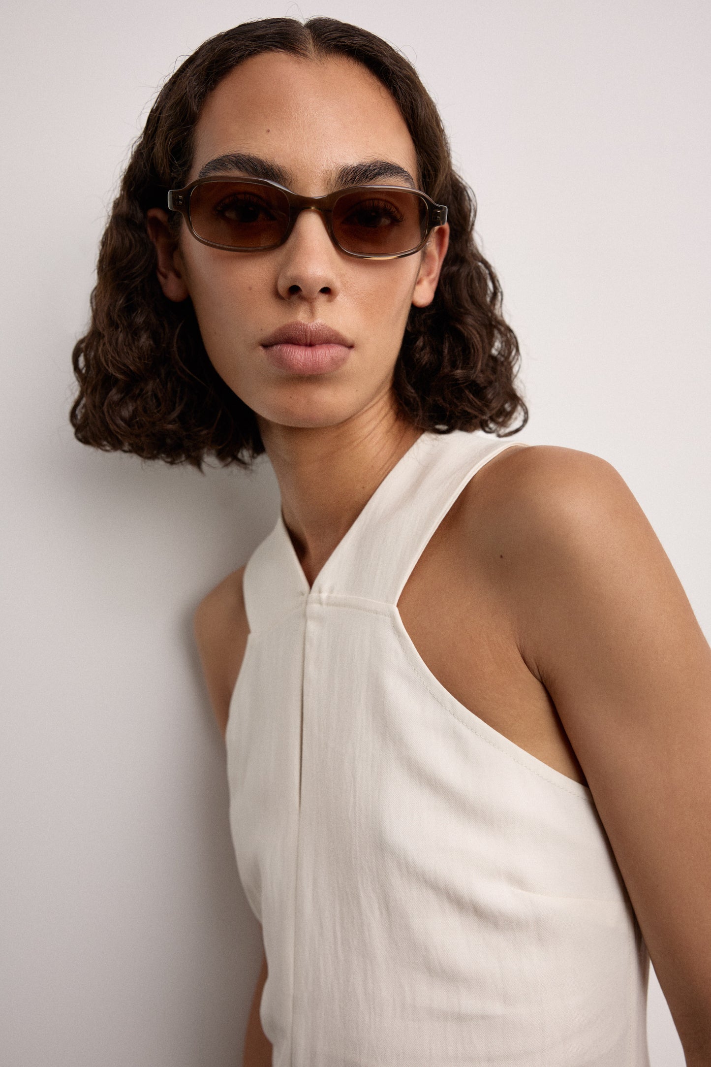 Margot Transparent Olive Sunglasses