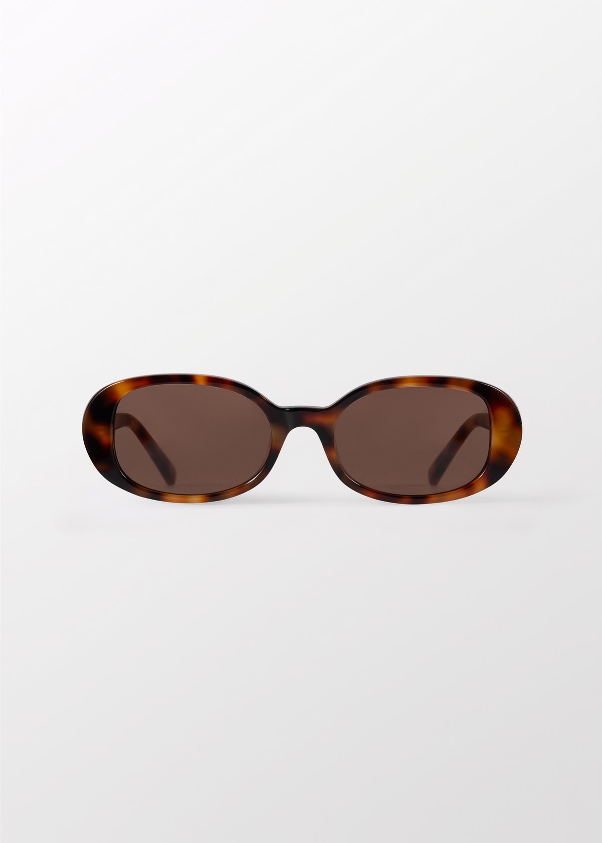 Delphine Havana Oval Sunglasses