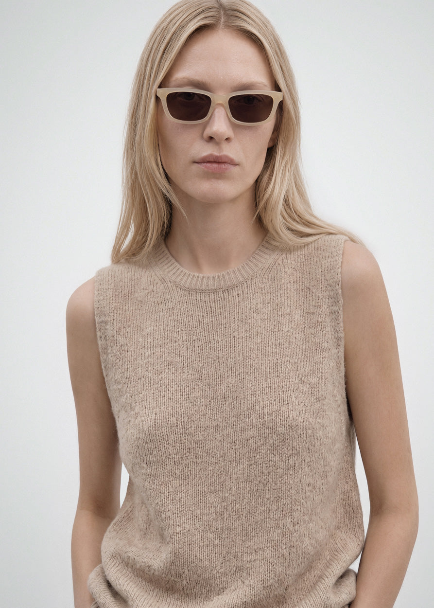 Ines Milky Beige Sunglasses