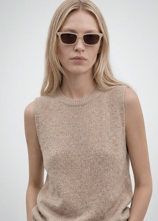 Ines Milky Beige Sunglasses