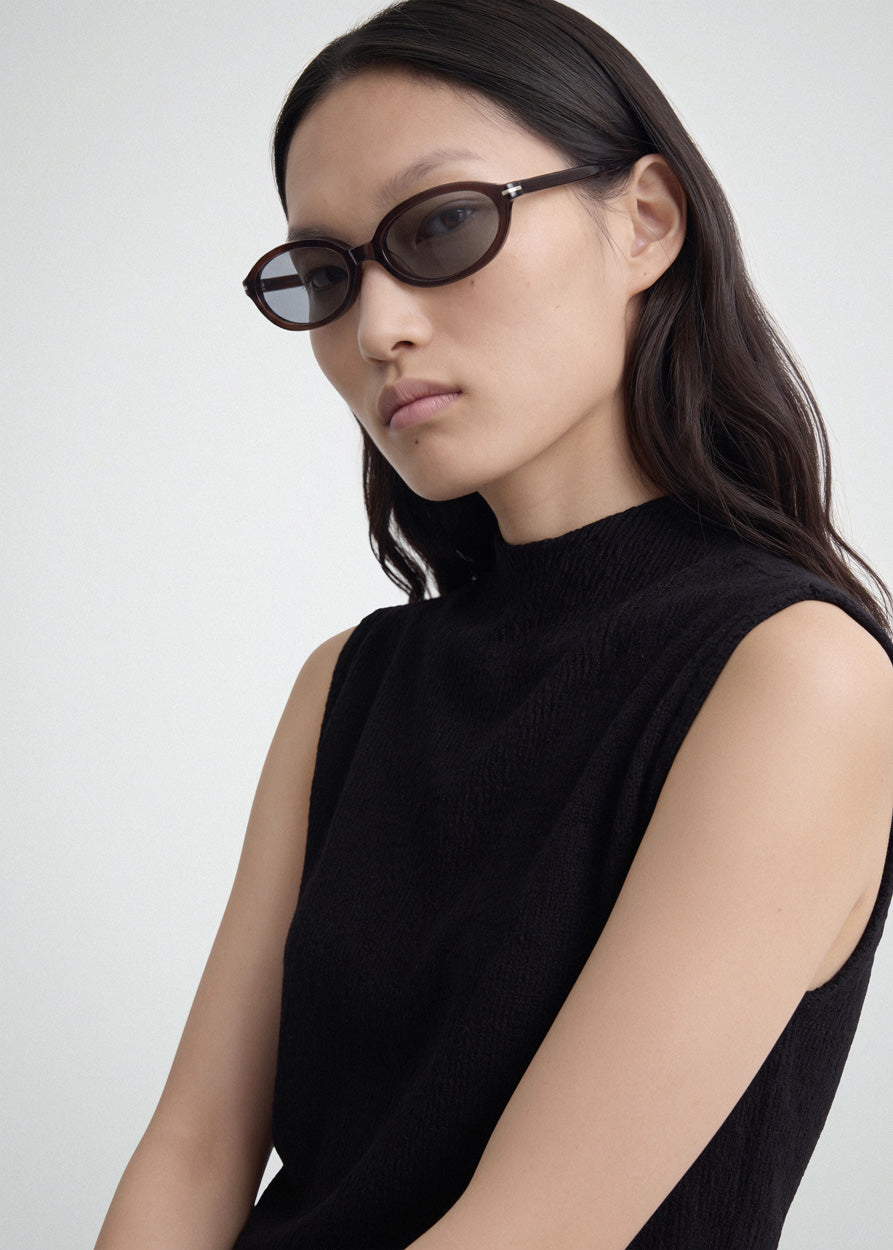 Noor Transparent Mahogany Sunglasses