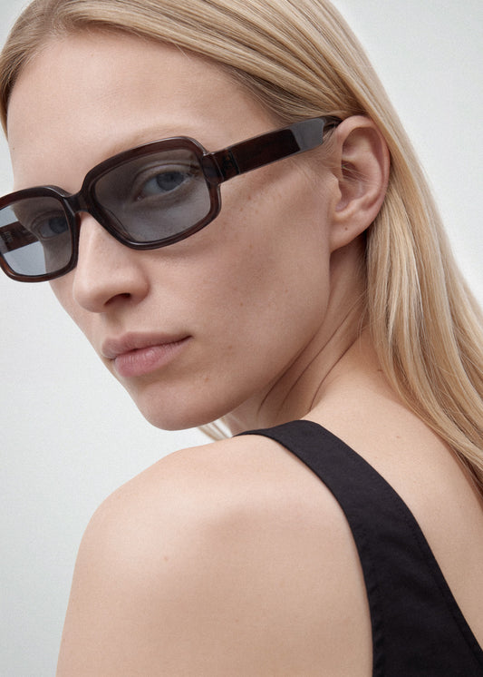 Sylvia Transparent Mahogany Sunglasses
