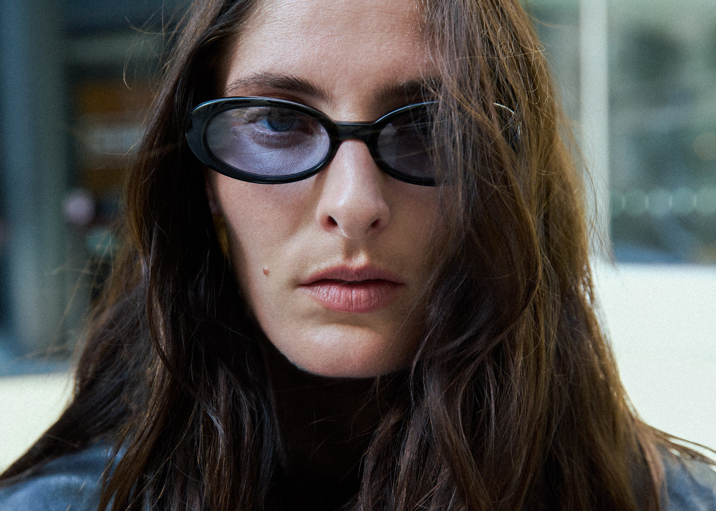 Valentina Black/Blue Lens Sunglasses