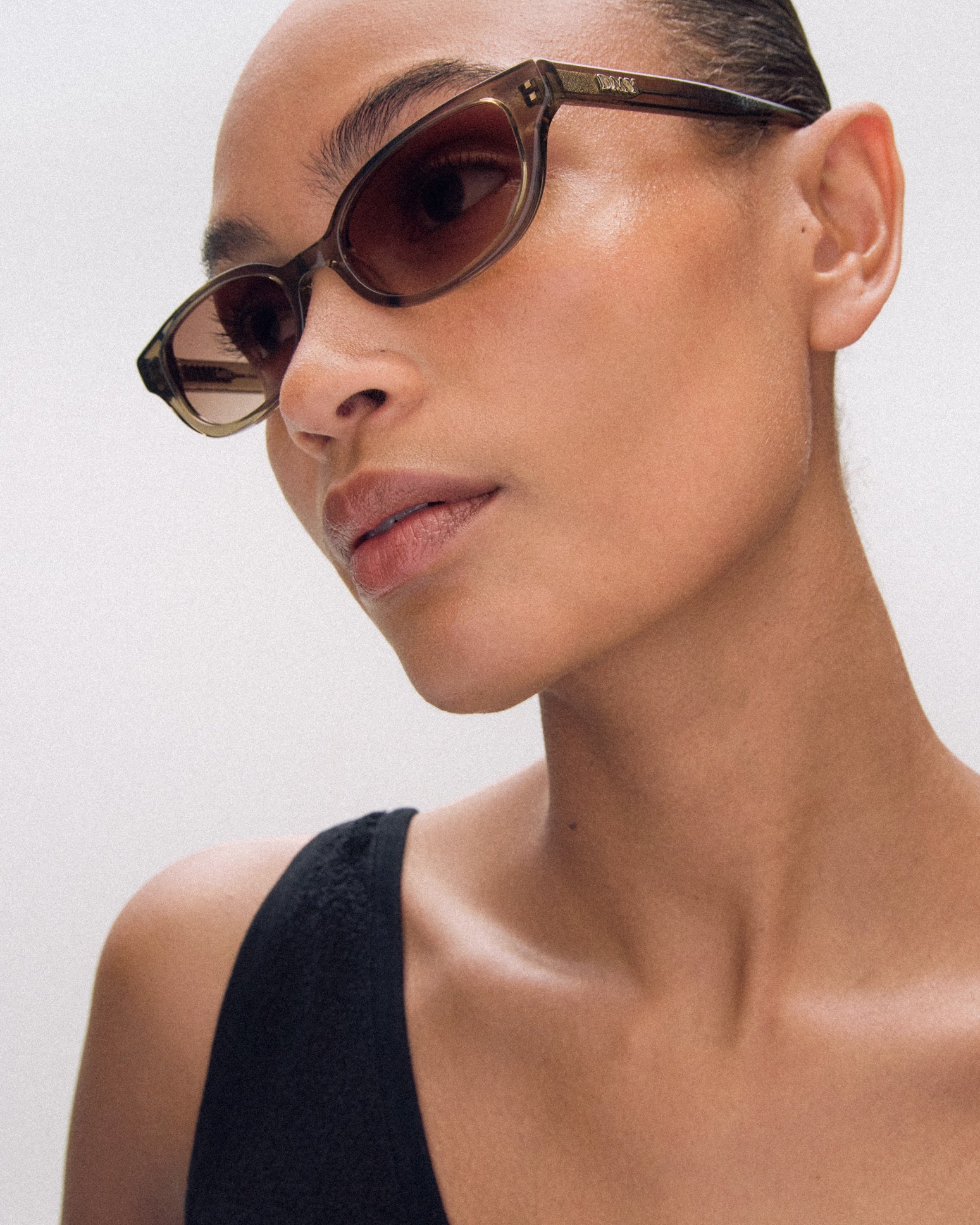 Romi Transparent Olive Sunglasses
