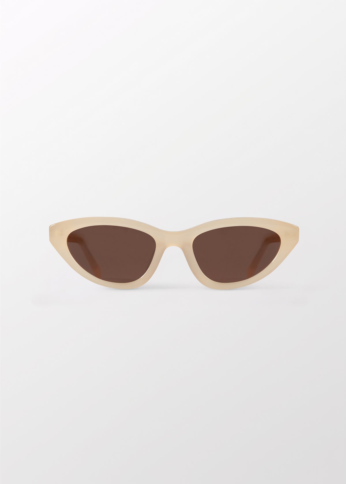 Vesper Milky Beige Cat-Eye Sunglasses