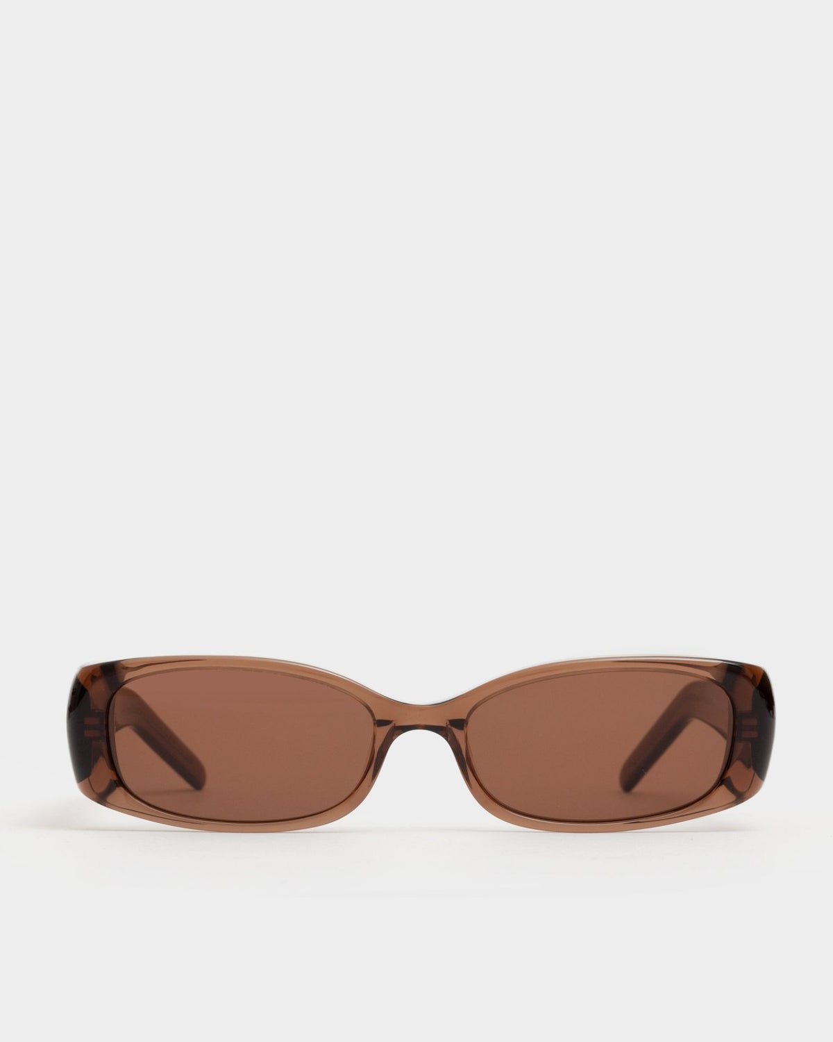 DMY By DMY Studios Billy Transparent Brown Rectangular Sunglasses with Case Billy Transparent Brown Sunglasses — DMY Studios main image 3